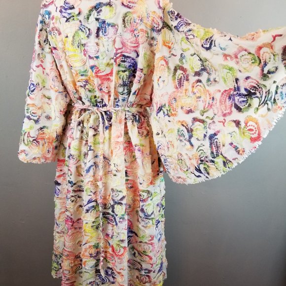 Boundless North Colorful Sky Dancer Embroidered Midi Dress Women's Small * NEW - Picture 10 of 12